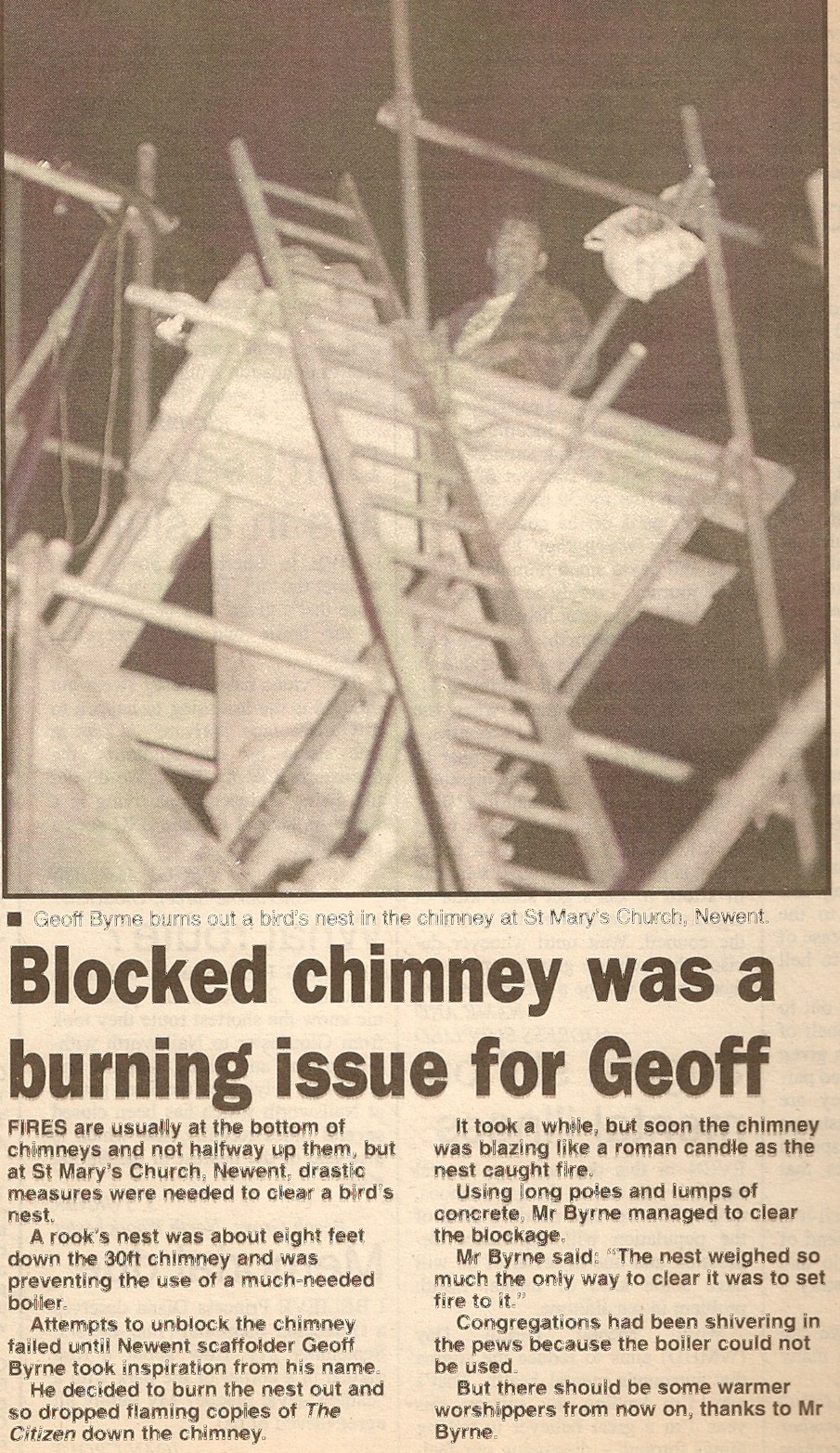 Blocked Chimney Article